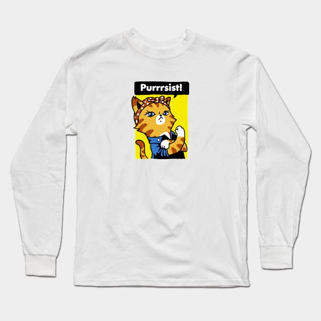 Strong Catveter Long Sleeve T-Shirt by Rainyve